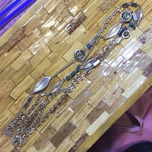 Lane Bryant gems and leaves necklace